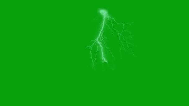 Thunder Bolt Animazione Schermo Verde Vfx — Video Stock