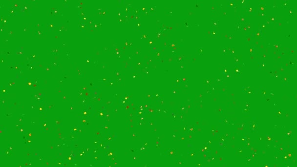 Tomber Confettis Vert Animation Écran Pour Vfx — Video