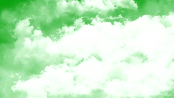 Materiał Filmowy Chmur Odizolowanych Zielono — Wideo stockowe