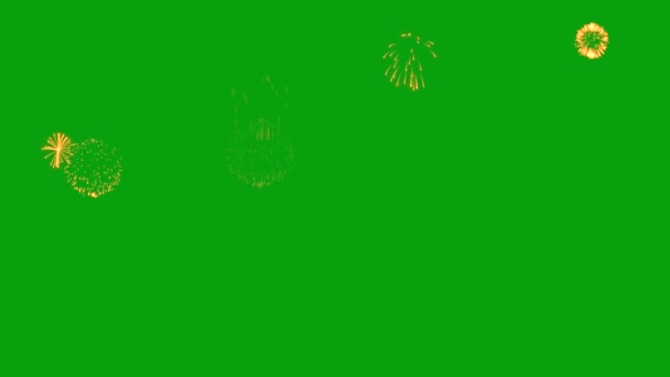 烟花绿色屏幕动画为Vfx — 图库视频影像