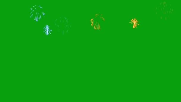 Firework Zelená Animace Obrazovky Pro Vfx — Stock video