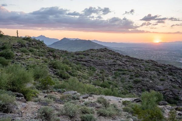 Hermoso Disparo Desde South Mountain Park Phoenix —  Fotos de Stock