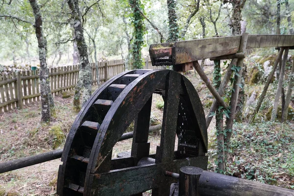 Una Vista Cerca Rueda Que Trabaja Del Pozo Jardín Día —  Fotos de Stock