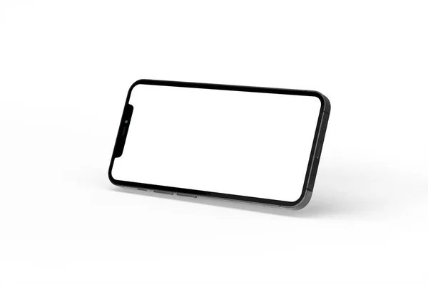 Uno Smartphone Modello Illustrazione Del Telefono Isolato Uno Sfondo Bianco — Foto Stock