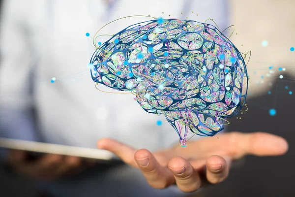 Intelligenza Informatica Cervello Digtal Intelligenza Artificiale — Foto Stock