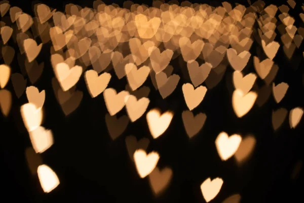 Hermoso Corazón Forma Luces Fondo Bokeh — Foto de Stock