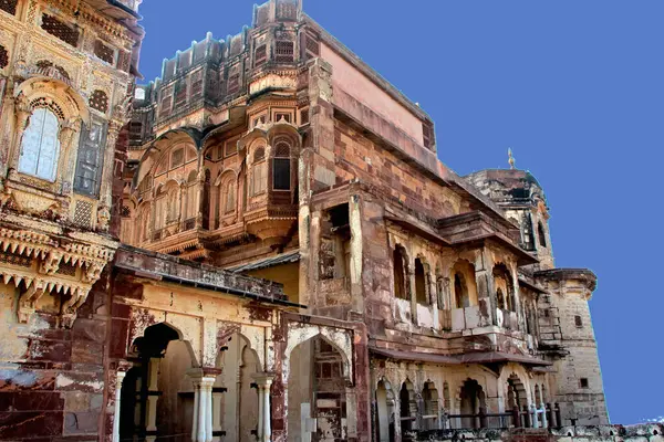 Čelní Pohled Gigantickou Pevnost Mehrangarh Jodhpuru Rajasthan Indie Asie — Stock fotografie