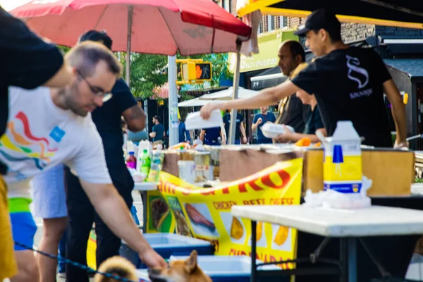 Queens United States Jul 2021 Astoria Straatmarkt Fruitmarkt Queens Verenigde — Stockfoto