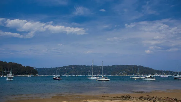 Sydney Australia Nov 2019 Scenic View Boats Yachts Moored Pittwater — Stock Photo, Image