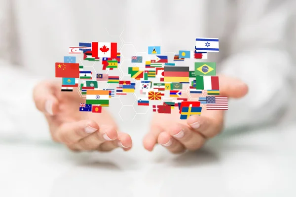 Rendering National Flags Countries — Stock Photo, Image