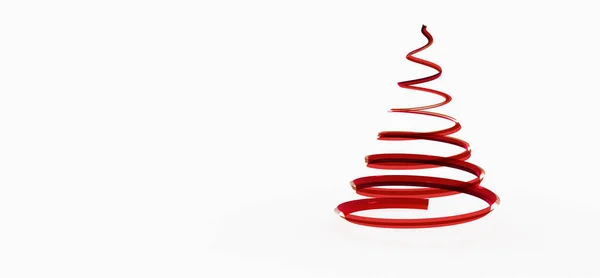 Uma Renderização Cartão Natal Moderno Com Uma Árvore Natal Espaço — Fotografia de Stock