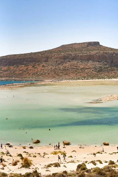 Der Vertikale Blick Auf Den Schönen Strand Mit Türkisfarbenem Wasser — Stockfoto