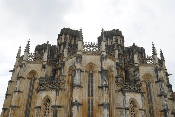 Ângulo Baixo Histórico Mosteiro Batalha Batalha Portugal — Fotografia de Stock