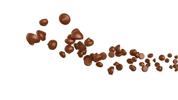 Ilustrace Čokoládové Koule Izolované Bílém Pozadí — Stock fotografie