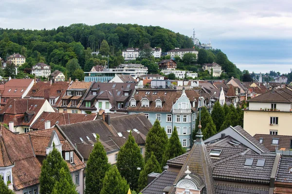 Вид Воздуха Прекрасный Город Люцерн Облачным Небом Швейцарии — стоковое фото