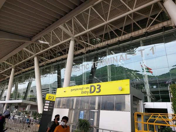 Chennai India Haziran 2021 Hindistan Chennai Kentindeki Havaalanı Kapısı Terminalinin — Stok fotoğraf