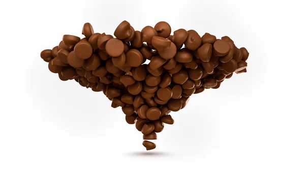 Иллюстрация Торнадо Тёмных Шоколадных Чипсов Twister — стоковое фото