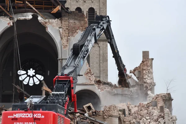 Immerrah Germany January 2018 Demolition Lambertus Cathedral Immerrath Germany — 图库照片