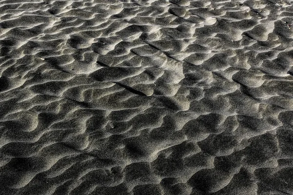 Fecho Areia Cinzenta Praia Oceânica — Fotografia de Stock