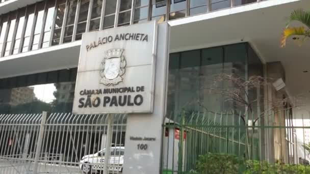 Footage Municipal Chamber Sao Paulo Brazil — Vídeo de Stock