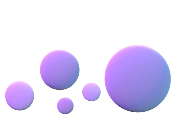 Una Ilustración Bolas Burbuja Púrpura Aisladas Sobre Fondo Blanco — Foto de Stock