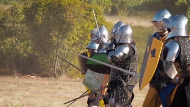 Reconstruction Jousting Lifestyle Middle Ages — Stock Video