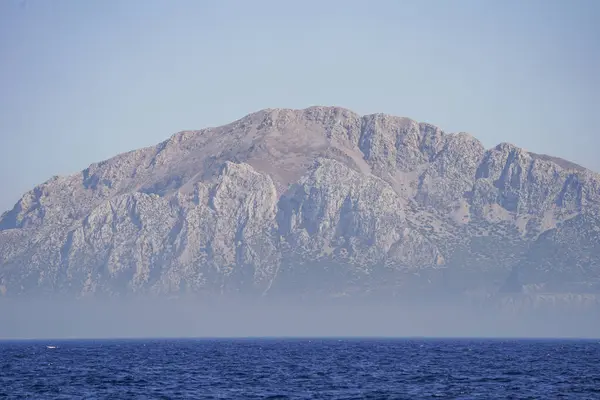 Las Montañas Marruecos Jebel Musa Estrecho Gibraltar Desde España Andalucia — Foto de Stock