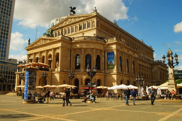 Frankfurt Niemcy Sierpnia 2021 Alte Oper Stara Opera Frankfurcie Nad — Zdjęcie stockowe
