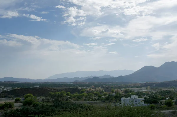 Beautiful Landscape Small Town Countryside Hills Horizon — Stock Photo, Image