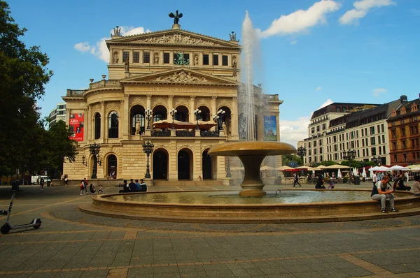 Frankfurt Germany Ağustos 2021 Alte Oper Frankfurt Almanya Eski Opera — Stok fotoğraf