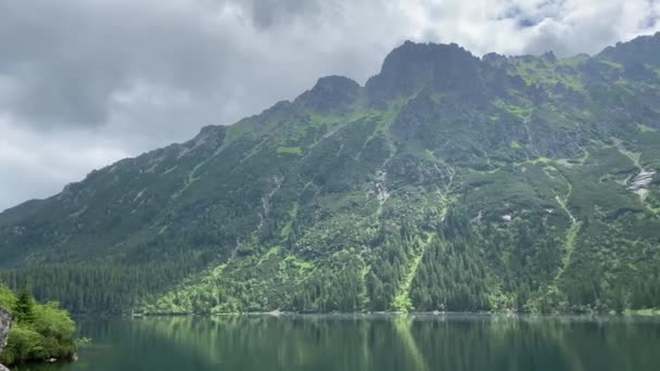 Piękne Ujęcia Krajobrazu Jeziora Morskie Oko — Wideo stockowe