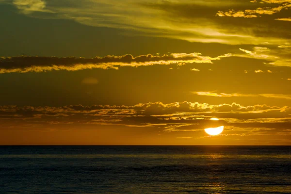 Beau Paysage Marin Crépuscule Orange — Photo