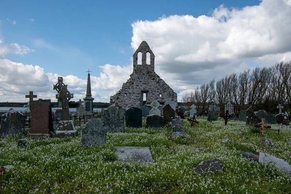 Een Landschap Van Our Lady Island Cemetery Onder Een Blauwe — Stockfoto