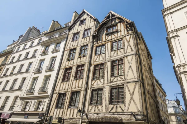 Paris France Jul 2019 Street Medieval Houses Dating Fourteenth Century — Stock Photo, Image