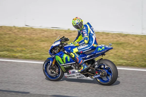 Circuit Catalunya Spanje Jun 2016 Een Valentino Rossi Het Catalaanse — Stockfoto