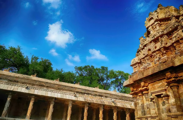 Airavatesvara Tapınağının Güzel Bir Manzarası Darasuram Hindistan — Stok fotoğraf