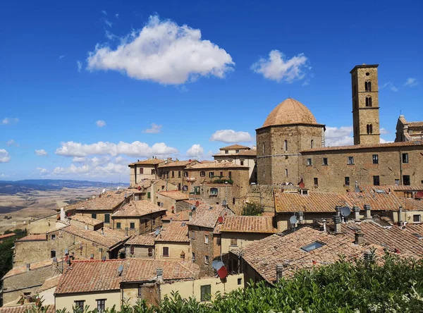 Volterraの美しい建築物の閉鎖 イタリアのトスカーナ州 — ストック写真