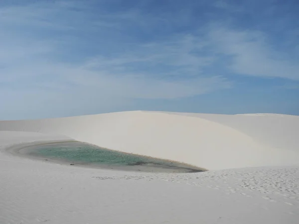 Μια Άποψη Του Lencois Maranhenses Αμμόλοφους — Φωτογραφία Αρχείου