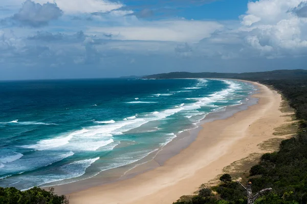 Uma Vista Panorâmica Praia Tallow Byron Bay Austrália — Fotografia de Stock