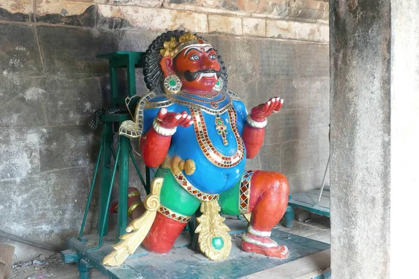 Una Estatua Bhairava Templo Brihadeeswara Thanjavur India — Foto de Stock