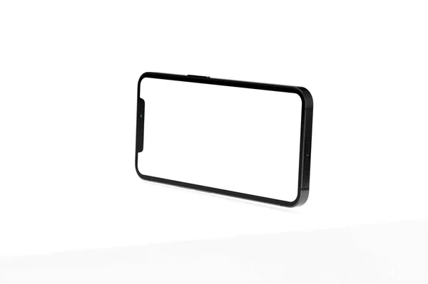 Realista Isométrico Preto Frameless Smartphone Mockup Perspectiva — Fotografia de Stock