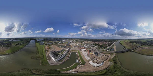 Hollanda Zutphen Deki Ijssel Nehir Yatağındaki Yeni Noorderhaven Mahallesinin Bir — Stok fotoğraf