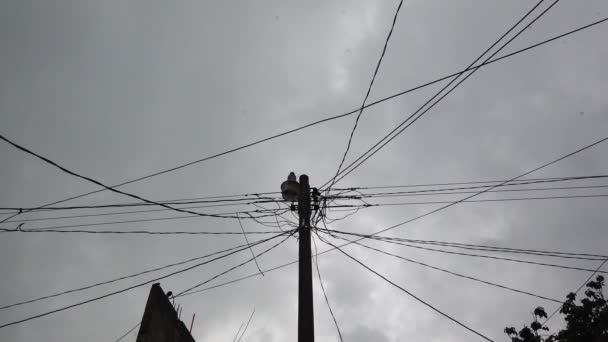 Imagens Tempo Chuvoso Cidade Céu Nublado — Vídeo de Stock