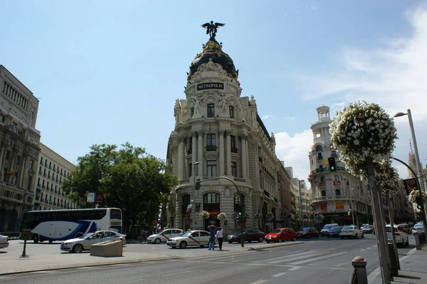 Madrid Spanya Ağustos 2010 Madrid Metropolis Binası — Stok fotoğraf