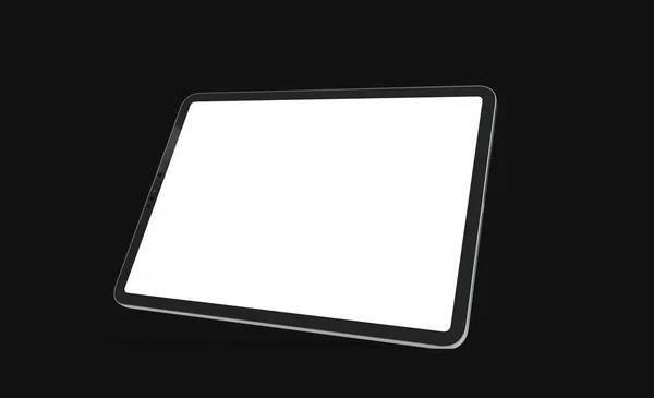 Rendering Tablet Empty Screen Isolated Black Background — Stock Photo, Image