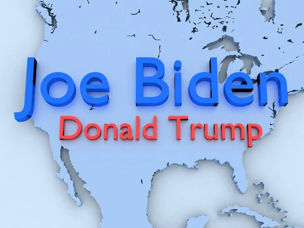 Illustration Showing Republican Donald Trump Democrat Joe Biden American President — Stock Photo, Image