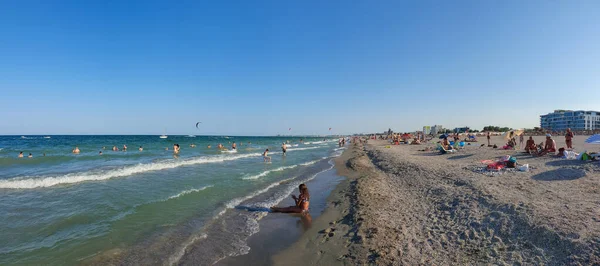 Mamaia Romania 2021 Playa Más Famosa Del Mar Negro País —  Fotos de Stock