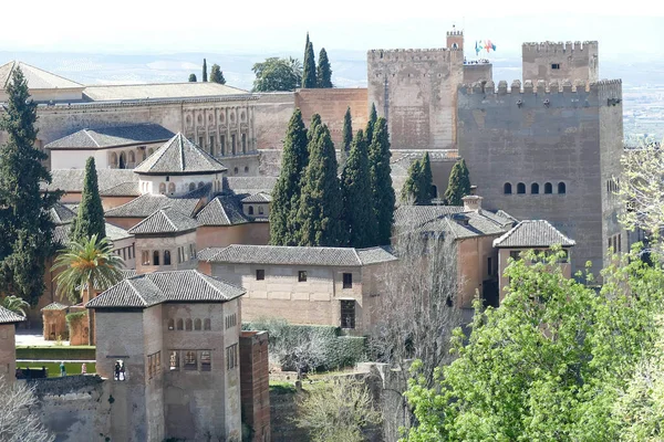 Výstřel Komplexu Alhambra Palace Granadě Španělsko — Stock fotografie