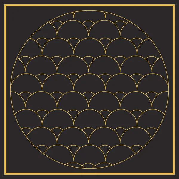 Μια Κλίμακα Μοτίβο Ένα Κίτρινο Κύκλο Μέσα Ένα Τετράγωνο Ένα — Φωτογραφία Αρχείου
