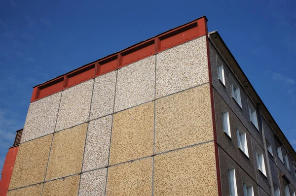 Poznan Polónia Março 2015 Uma Vista Baixo Ângulo Bloco Apartamentos — Fotografia de Stock